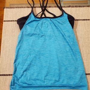 Athleta blue and navy tank top